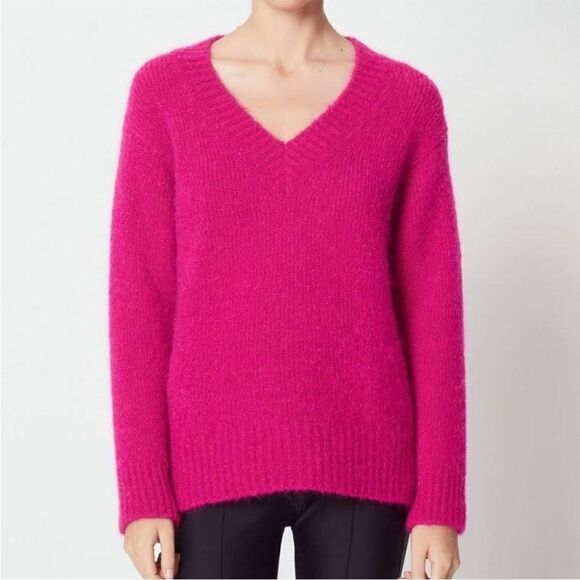 Sandro Carolina Oversized V-Neck Sweater S - Picture 1 of 7